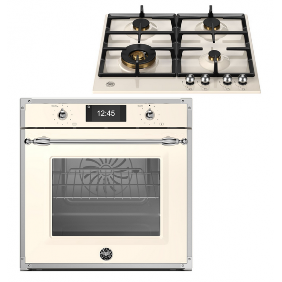BERTAZZONI FHER6117CTAX3 + P604LHERAX Σετ Εντοιχισμού Φούρνος Ατμού & Εστία Αερίου
